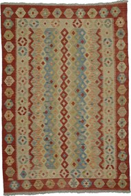 Kilim Tappeto 180 x 130 Rosso (Afghanistan) Tessuto A Mano