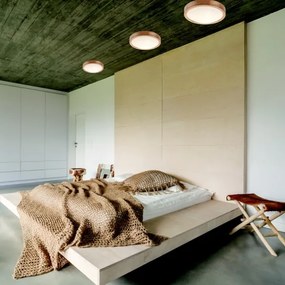 Plafoniera OAK SLIM 2xE27/60W/230V rovere Ø 37 cm