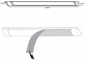 Lampada LED sottopensile LED/36W/230V 4000K 120 cm bianco