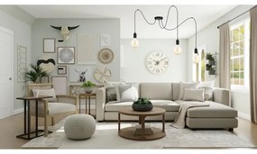 Lampadario a sospensione con filo MIROS 3xE27/60W/230V ragno nero