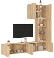 Mobili TV a Muro 5pz Rovere Sonoma in Legno Multistrato 3216484