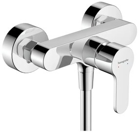 Rubinetto esterno doccia Stamis S aerato monocomando Hansgrohe, cromo lucido