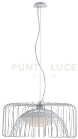 Lampadario a sospensione led cougar in metallo bianca 24w 2740lm 40...
