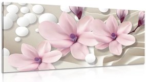 Stampa su tela – Magnolia su sfondo astratto