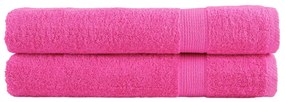 Asciugamani Per Sauna Solund 2 Pz Rosa 80x200 Cm 600 G/m² /