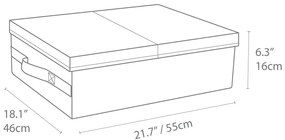 Scatola portaoggetti beige sotto il letto - Bigso Box of Sweden
