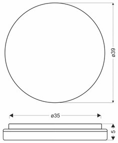 Apparecchio da soffitto a LED in colore naturale ø 39 cm Gandava - Candellux Lighting