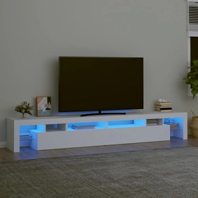 Mobile Porta Tv Con Luci Led Bianco 260x36,5x40 Cm /