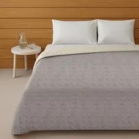 Trapuntino matrimoniale double face beige grigio