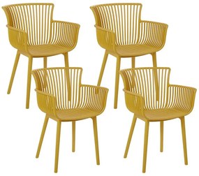 Set di 4 sedie da pranzo giallo PESARO Beliani