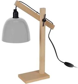 Tosel  Lampade d’ufficio Lampada da scrivania tondo legno naturale e grigio  Tosel