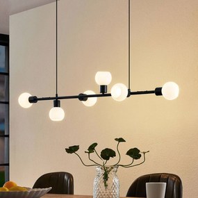 Lindby Biscala LED a sospensione nero/opale