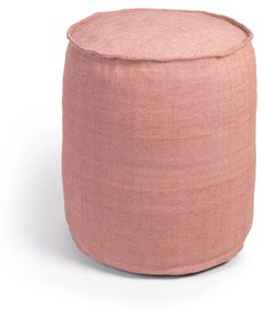 Kave Home - Pouf rotondo Isaura 100% PET color terracotta Ø 40 cm