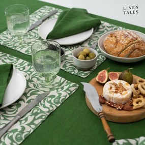 Tovaglietta in lino 35x45 cm Evergreen Damask – Linen Tales