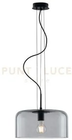 Lampadario a sospensione gibus fume' 1 luce attacco e27 35x35x150cm...