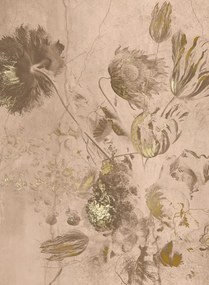 KEK Amsterdam Carta da parati panoramica Fresco Flowers Uyterlinde - Nude 195 cm