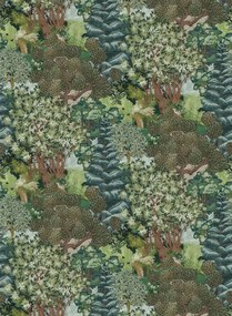 Josephine Munsey Carta da parati Miserden Trees - Green
