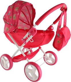 Passeggino per bambole rosso
