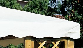 Telo di ricambio in PVC bordo a onda bianco L 300 x L 400 cm