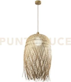 Lampadario a sospensione bahamas in bamboo 1 luce attacco e27 max ...