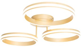 Plafoniera in ottone con LED dimmerabile a 3 livelli 3 luci - Navara