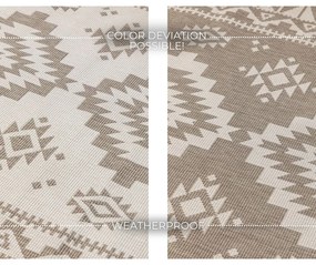 Tappeto per esterni marrone crema 160x230 cm Gemini - Elle Decoration