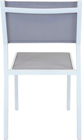 DEXTER - set tavolo in alluminio cm 160/240 x 90 x 75 h con 4 sedie Aulus