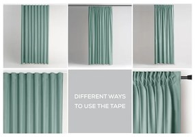 Tenda parzialmente oscurante verde chiaro in velluto 140x270 cm Pleat – Restilo