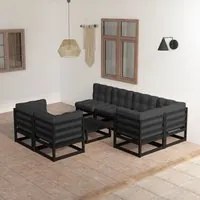 Set Divani da Giardino 8 pz con Cuscini Legno Massello di Pino 3076703