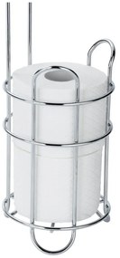 Porta carta igienica color argento lucido in acciaio cromato – Wenko