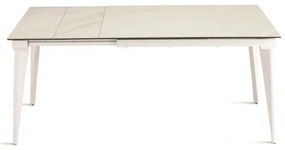 Tavolo allungabile 200 cm ULISSE con top grčs porcellanato effetto Marmo Bianco