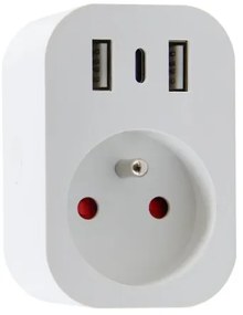 Immax NEO 07799L - Multipresa intelligente 16A/230V + 2xUSB+1xUSB C Tuya