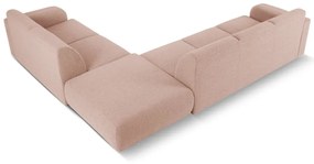 Divano angolare rosa in tessuto bouclé (angolo destro) Molino - Micadoni Home
