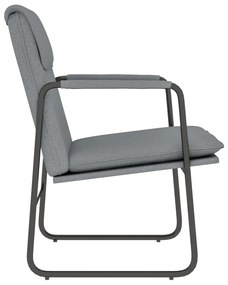 Sedia lounge grigio chiaro 55x64x80 cm in tessuto