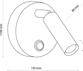 Faretto da parete ENZO 1xG9/8W/230V nero