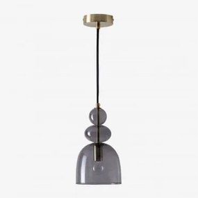 Lampada Da Soffitto In Vetro Bezany Grigio Mercurio - Sklum