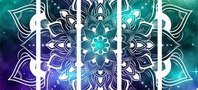 Quadri 5 pezzi – Mandala moderna con motivo orientale