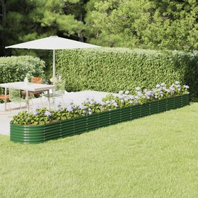 Letto Giardino Acciaio Verniciato A Polvere 620x80x36 Cm Verde /