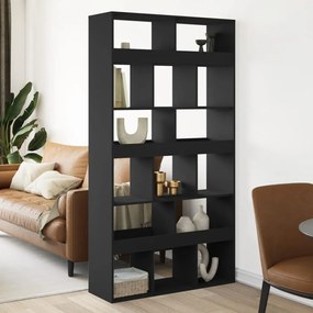 Divisorio Stanza Nero 100x33x187,5 Cm İn Truciolato /