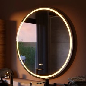 Specchio bagno con illuminazione led integrata tondo Remix SENSEA D100 cm nero