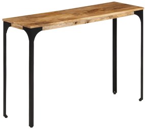 Tavolo Consolle Marrone 110x35x76 Cm Massello Mango E Ferro /