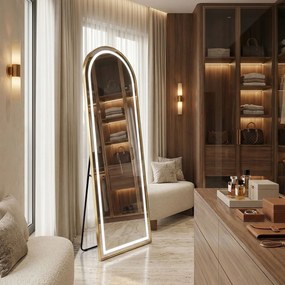 Specchio LED Orbit 60x170cm Brush Gold