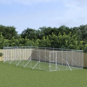 Cuccia Per Cani Da Esterno Argento 4x12x2 M İn Acciaio Zincato /
