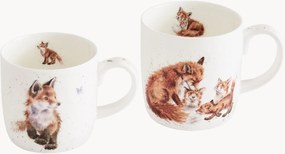 Set di 2 tazze caffè in Fine Bone China Parent & Child