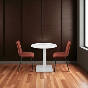 Sedia imbottita in tessuto cannettato Ruggine CANNETO 2 sedie