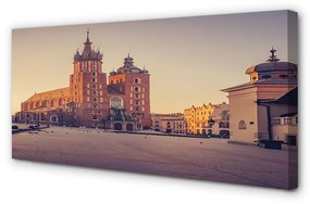 Stampa quadro su tela Sunrise della chiesa di Cracovia 100x50 cm