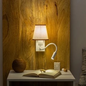 Brilagi - Applique a LED NUBILA 1xE27/25W/230V + LED/3W bianco/marrone