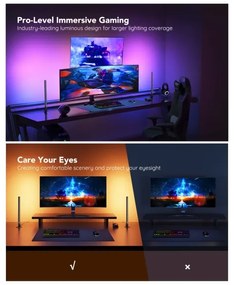 Govee - Smart Gaming WiFi Pannelli LED + Smart Dual controller Bianco Wi-Fi