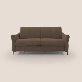 Dalia divano letto con materasso H18 cm e piedi alti in raffinato tessuto smacchiabile T17