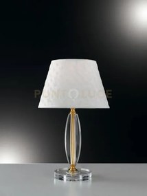 Lumetto epoque oro 1 luce attacco e27 20x43cm vetro trasparente